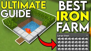 The EASIEST Iron Farm Minecraft Bedrock 1.20!