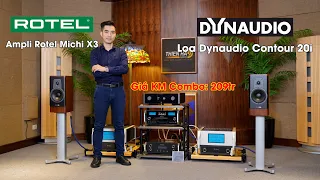 Loa Dynaudio Contour 20i +Ampli Rotel Michi X3 - Giá Combo KM: 209tr