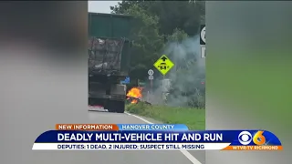 Deputies searching for driver who ran from fiery fatal crash in Hanover