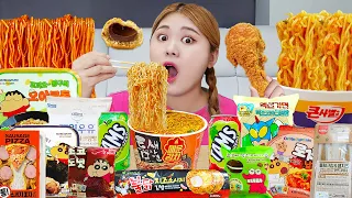 MUKBANG🍜Fire Spicy Noodle CVS EATING SHOW in the park by HIU 하이유