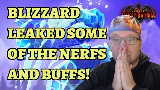 Blizzard LEAKED Some of the Balance Changes for Next Week Themselves! (Hearthstone Castle Nathria)