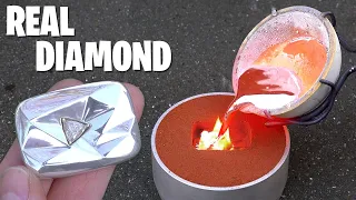 Casting REAL Diamond YouTube Play Button