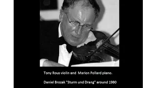 Tony Rous violin: Sturm und Drang from around 1980