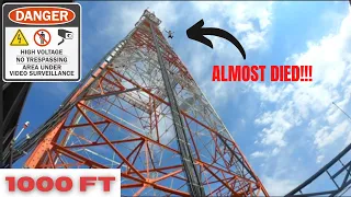 Dangerous 1000ft Tower Climb **Almost Died**