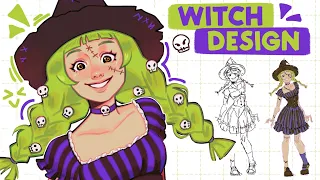 I Designed a Witch for Halloween ♡ Process