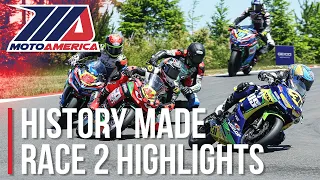 Motorcycle Road Racing History Made: SportbikeTrackGear Junior Cup Race 2 Highlights at Ridge 2022