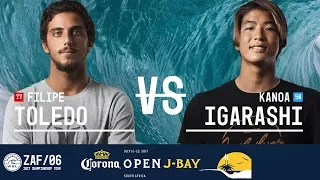 Filipe Toledo vs. Kanoa Igarashi - Round Two, Heat 8 - Corona Open J-Bay 2017
