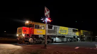 TasRail 2054 TR09 #54 train crossing Johnston Road