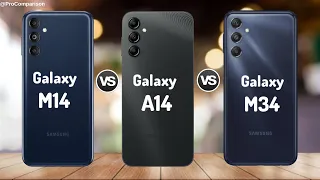 Samsung Galaxy M14 5g vs Galaxy A14 5g vs Galaxy M34 5g || Comparison