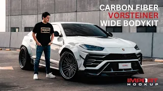 Lamborghini Urus with a full carbon fiber Vorsteiner wide bodykit! - 4K