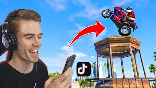 Recreating VIRAL GTA 5 STUNTS On Tik Tok! #35