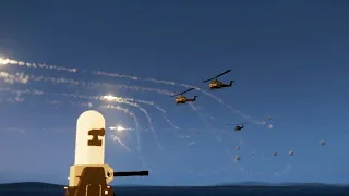 Helicopter フレア Flare ヘリコプター Formation 編隊 Rocket ロケット