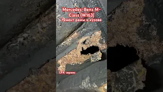 Mercedes-Benz M-Class (W163) разделение кузова и рамы, ремонт, пескоструй, антикор