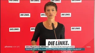 Pressekonferenz mit Sahra Wagenknecht vor der Fraktionssitzung der Linken am 04.06.19