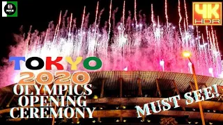 TOKYO 2020 OLYMPICS OPENING CEREMONY | EARTH-SHAPED DRONES | FIREWORKS | JAPAN WALK | 4K@NOYJITV