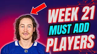 7 Players You NEED To ADD Before WEEK 21 of Fantasy Hockey