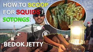 Bedok Jetty Fishing 2020: Queenfish and SCOOPING SQUID/SOTONG AT NIGHT!