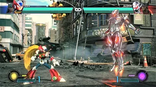 Zero & Morrigan vs Ultron & Thor (Hardest AI) - Marvel vs Capcom: Infinite