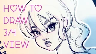 How to Draw a Face in 3/4 View ♡| by Christina Lorre'