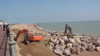 Coastal defence works, Hastings. 24th April 2009.