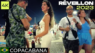 🇧🇷 COPACABANA 2023 -- NEW YEARS CELEBRATION -- Reveillon Rio de Janeiro, Brazil【 4K 】