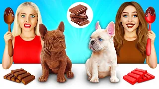 Real Food vs Chocolate Food | Eating Big Giant Sweets & Snacks by RATATA COOL