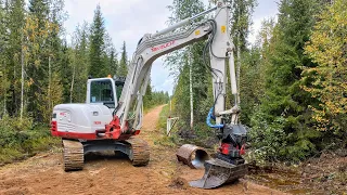 Replacing old concrete Culvert pipes in the Forest