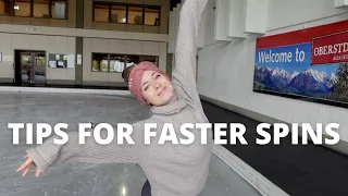 3 TIPS TO MAKE SPINS FASTER & STRONGER | How To Figure Skate