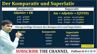 Der Komparativ und Superlativ Explained! | German Grammar in Hindi | Examples & Exceptions