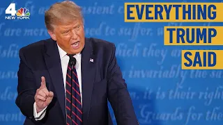 Everything President Trump Said At the First Debate | NBC New York