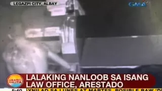 UB: Lalaking nanloob sa isang law office sa Legazpi City, Albay, arestado