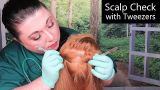 ASMR Scalp Check with Tweezers (Scalp Treatment, Whispering, Scalp Massage) Medical Roleplay