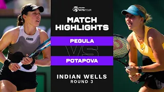 Jessica Pegula vs. Anastasia Potapova | 2023 Indian Wells Round 3 | WTA Match Highlights