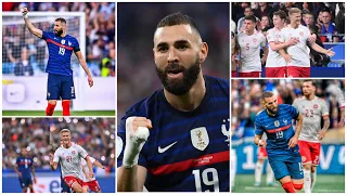 Karim Benzema amazing goal vs Denmark & Cornelius amazing 🤩 goal - France 🇫🇷 1-2 Denmark 🇩🇰