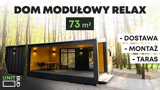 Dom modułowy z tarasem "Relaks" 73 m2 od firmy Unitbud