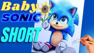 Drawing Sonic The Hedgehog | Como Dibujar a BEBE SONIC Realista