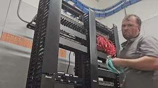 Timelapse of setting up a network closet from scratch