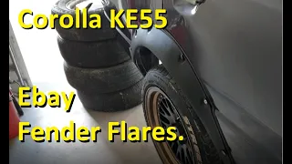 Corolla KE55 Build. Ebay Fender Flares.