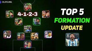 4-1-2-3 & Top 5 New Formations Update In eFootball 2024 | 4123 formation efootball 2024