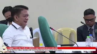 HAPPENING NOW: Senate Committee on Public Order and Dangerous Drugs resumes probe on 'PDEA leaks'