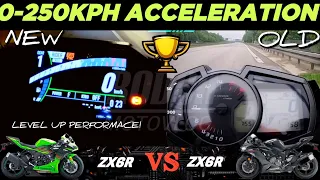 2024 New Kawasaki ZX6R 🆚️ 2020 Kawasaki ZX6R | 0-250kph Acceleration 🔥 #kawasaki #zx6r