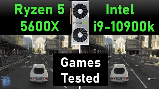 Tested Ryzen 5600x vs i9 10900k Benchmark Gameplay | 7 Games Test with new Ryzen 5600x CPU