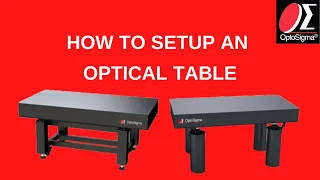 How to Setup an Optical Table
