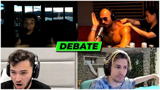 xQc Gets Heated w/ Andrew Tate Moderated By Adin Ross And TrainwrecksTV