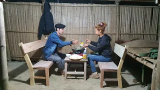 Full Video : 15 days Peaceful life - Build a giant brick kitchen, Making wooden tables and chairs