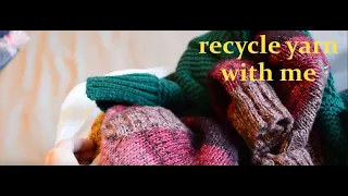 turning thrifted sweaters into recycled yarn ! ! !