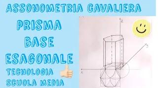 Assonometria cavaliera prisma esagonale costruzione Tecnologia scuole medie