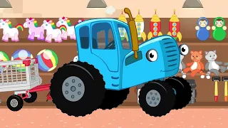Let's Go Shopping with Blue Tractor! - Kids Songs & Cartoons