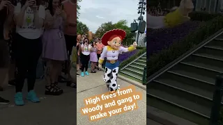 Woody and gang high fives #disneylandparis #disneyparis #toystory