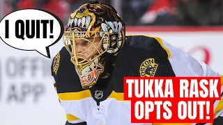 Bruins Star Goalie Tukka Rask Opts Out Of NHL Bubble, Quits During Playoffs!